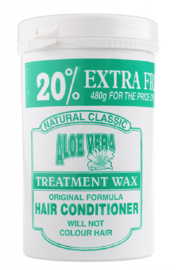 Natural Classic Aloe Vera Treatment Wax Original Formula Hair Conditioner 480g 5000444015764