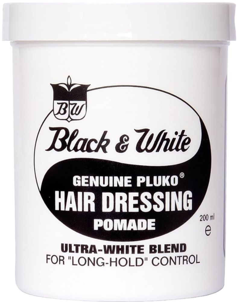 Black White Hair Dressing Pomade 200 075610948103